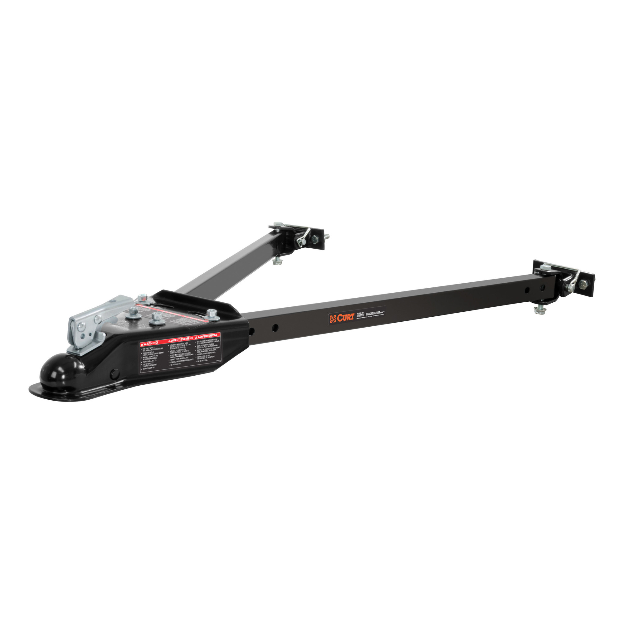 Curt Manufacturing, Universal Tow Bar with 2in. Coupler, 5000 lbs, Fits Ball Size 2 in, Model# 19745